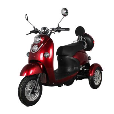 China Cheap and nice shape 3 wheel tricycle LED lamp electric mobility scooter for handicapped or elderly people 300-10 tubeless for sale