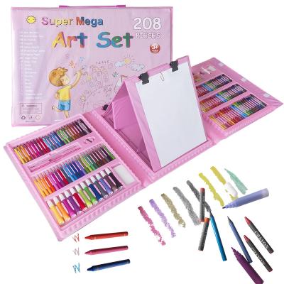 China 208PCS Drawing Art Kit Multiple Colors Safe Art Set With Gifts Art Set Drawing Board Case 41*31*5.5cm for sale