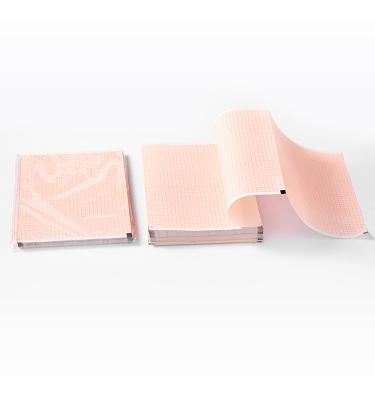 China High Quality Medical Exam Wood Pulp Red Z Fold Paper 110mmx 20m 80mmx 20m ECG Printer Paper Heat Sensitive Paper Ecg for sale