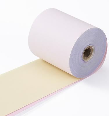 China 48-55g Smooth Paper 2 Layers NCR Paper Carbonless Paper CB/CFB/CF Under Roll/Sheet Computer State for sale