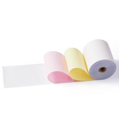 China Office Printing Premium Quality 50gsm Jumbo Roll NCR Paper Bill Book Printing Noncarbonless Paper for sale