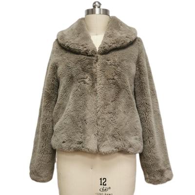 China 2021 New Fashion Faux Rabbit Fur Jacket Women Breathable Faux Fur Jacket for sale