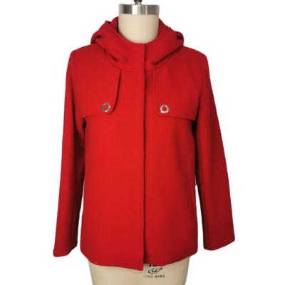 China Breathable Customized Design Fashion Winter Wool Coat Jacket Coat Long Hooded Trends Women for sale