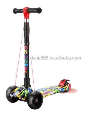 China Hot Selling Youth New Design Three Wheel Scooter For Child Push Kick Kids Scooter Kids 4 Wheel Scooter for sale