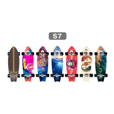 China High Quality Surfskate S7 Truck Custom Surfboard / Land Surf Skate Board 7 Ply Canada Maple Surf Skate Board for sale