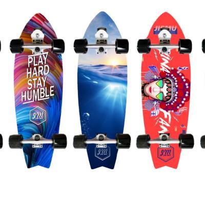 China Surfboard / Land Surf Skate Custom Northeast Canadian Maple Surf Skate Wooden Board S7 Surfskate Wholesale for sale