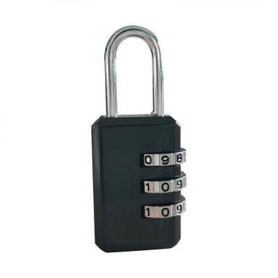 China Wholesale Suitcases Black 3 Digit Small Combination Door/Cabinets/Gyms/Padlocks for sale