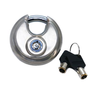 China Door Stainless Steel Disc Padlock with 6 Pin Tubular Key for sale