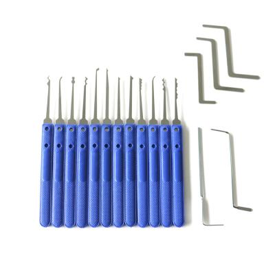 China Locksmith Practice 17pcs Locksmith Tool Kit Locksmith Tools Stainless Steel Lockpick for sale