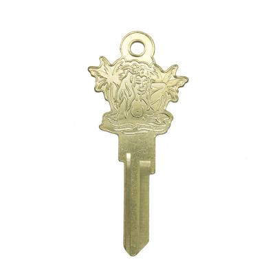 China Brass Custom Design Brass Mute Key Engraving Key Blank SC/KW for sale