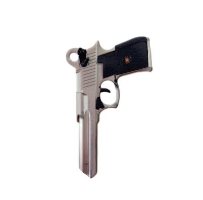 China Wholesale Design Brass Color Shape Gun Mute Key for sale