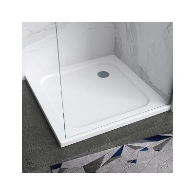 China Modern High Quality Stone Basin Square Bathroom Shower Base Artificial Stone Shower Tray for sale