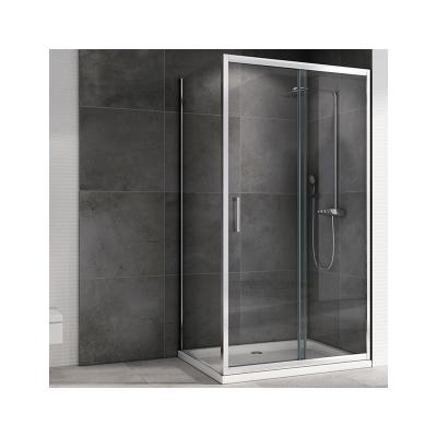 China Modern Shower Enclosure Double Roller Sliding Round Shower Door Aluminum Frame Sliding Shower Screen Enclosure for sale