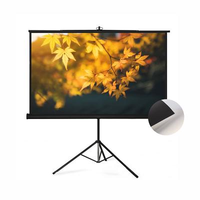 China Tripod XG 60 inch Matt white fiberglass portable tripod projection screen, outdoor hd 4k cinema wall hanging screen for home for sale