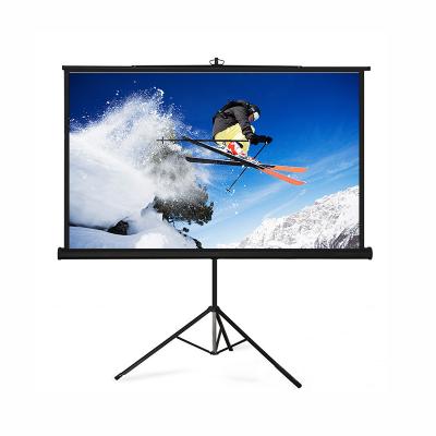 China Tripod Best Quality 60 inch White Matt Fiberglass Tripod Projection Screen, Outdoor 4k HD Install Free Wall Mounted Screen For Home for sale