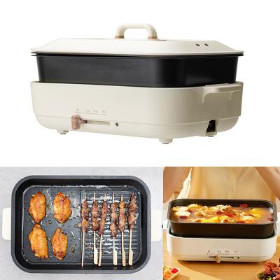 China 2022 Household New Arrival Electric Quick Cook BBQ Roast 3.5L Double Pan Hot Pot Stew Pan Household Appliances for sale