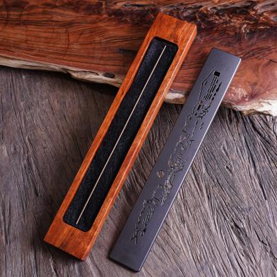 China Wholesale Rosewood 21CM Agarbatti Sticks Chinese Incense Incense Censer Ash Catcher Oud Burn Sticks Holder for sale