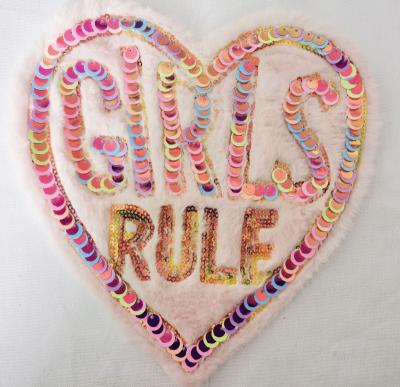 China Other beautiful sequin heart patches for girls clothes for sale