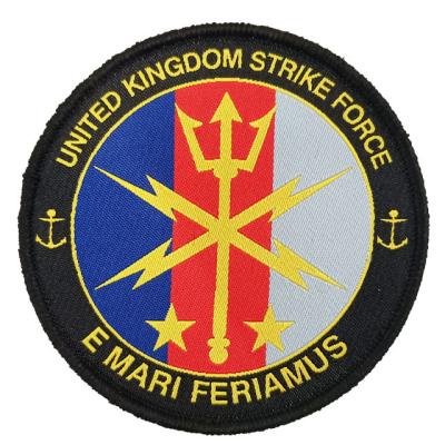 China Viable Customized Any Text Military Logo Badge Applique Embroidery Patch Embroidered Woven Patches for sale