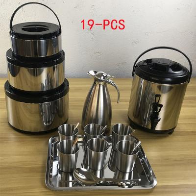 China Food Carrier Stainless Steel Thermal Lunch Box Set Warmer Food Milk Tea Bucket Flasks Jug Thermos Insulated Hot/Cold Outdoor Set for sale