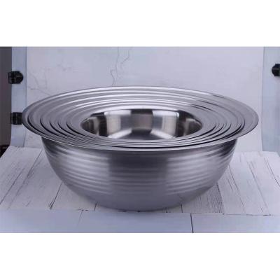 China 43cm-68cm Large Large Stainless Steel Basin Deep Mixing Home and Kitchen Tools Thick Stainless Basin Viable India/South Africa Hot Sales for sale