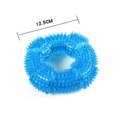 China Custom Viable Dog TPR Funny Tire Thinkerpet Molar Teeth Cleaner Toy Ball Tire Chewing Squeaky for sale