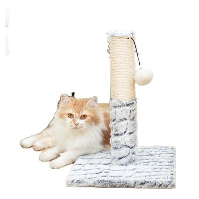 China Gray Pet Cat Vertical Tree Scratch Post Cat Jumping Scratcher Toy Cat Star Viable Sisal Pet for sale