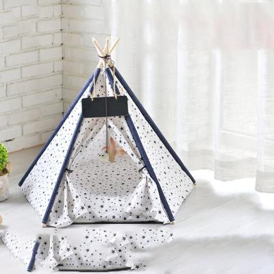 China Cat Outdoor Cloth Travel Pet Tent Travel Accessories Foldable Canvas Dog Tent House for sale