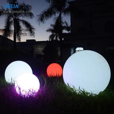 China Garden JEEJA New Style 50cm Diameter Outdoor Plastic Waterproof Rechargeable Battery Led Colorful Light for sale