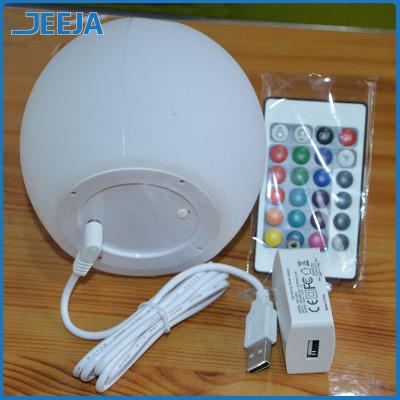 China Garden JEEJA IP68 Plastic Rechargeable Waterproof Color Changing Ball Light/Plastic Ball/Rechargeable RGB Led Ball for sale