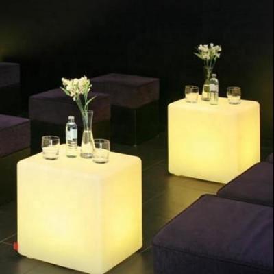 China JEEJAHK modern rechargeable luminous plastic lighted led cube kit outdoor seating seating for living room LTT-C500 for sale