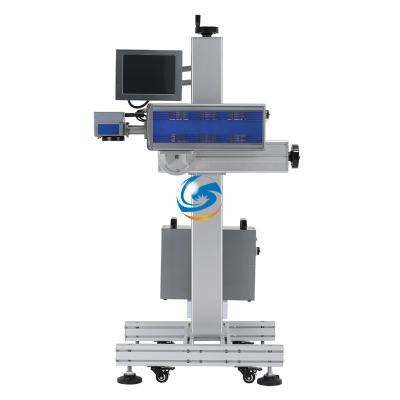 China Data Coding Laser Marking Production Line Expire Date Printing CO2 Laser Marking Machine Price for sale