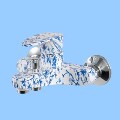 China Without bule white and cheap and high quality factory hot sale tub color slide bar faucet with rain shower set in Foshan for sale