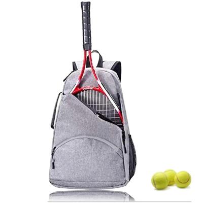 China Other Sports Small Oxford Cloth Backpack Portable Padded Tennis Single Outer Bag Padded Racket Bags for sale