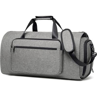 China Factory Customized High Quality Gray Suit Storage Garment Duffel Bag Recyclable For Travel And Business Trip for sale