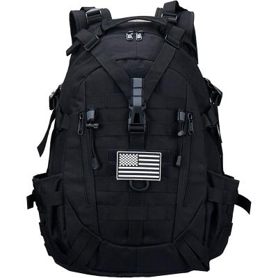 China Hot Selling High Quality Custom Waterproof Fashion Black Tactical Backpack Travel Laptop Bag Camping Sports Backpack for sale