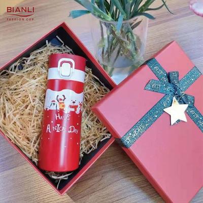 China New Design 500ml PORTABLE Custom Sublimation Insulated Stainless Steel Christmas Thermos Vacuum Flasks Gift Set for sale