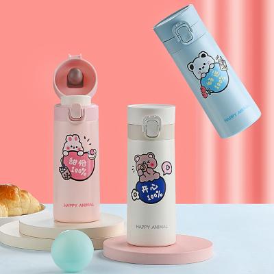 China 7oz Portable Cute Design Double Wall Flask PORTABLE Vacuum Clean Reusable Insulated Water Stainless Steel Bottle for sale