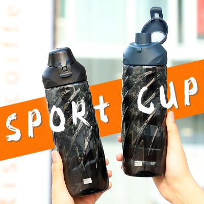 China Stocked 21oz/600ml Leakproof Multicolor Gym Drink Cup Sport Bottles Plastic Water Cup Portable Sports Water Bottle for sale