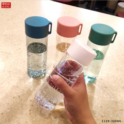 China 300ml Tumbler Portable Unique Transparent Outdoor Drinking Bottle Motivational Kids Stored Bpa Free for sale