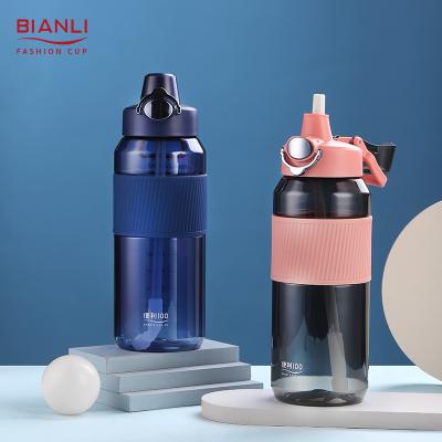 China Best Selling 41oz/1200ml Plastic Portable Gym Products Stocked Reusable Water Bottle Gallon Motivational Water Bottle for sale