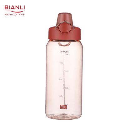 China Fitness Motivation Square Bodybuilding Gallon OEM ODM Gym Plastic Eco-friendly Water Bottle for sale