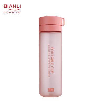 China Stocked Promotional Leak Proof Interesting Frosted Motivational Bodybuilding Healthy Water Bottle for sale