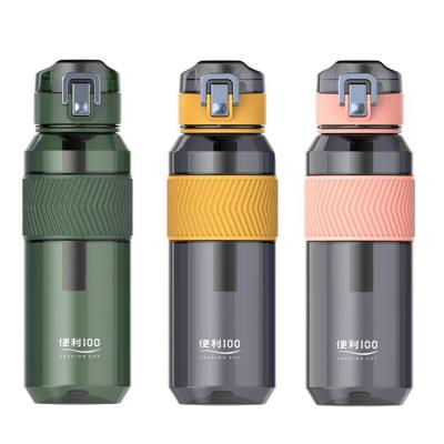 China 800ml/27oz Stocked Customized Leakproof Portable Drink Cup Workout Eco Healthy Healthy Water Bottle With Carry Strap for sale