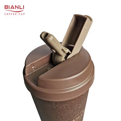 China Best Selling Sustainable Biodegradable Coffee Grounds Double Wall Recyclable Customized Coffee Mug for sale