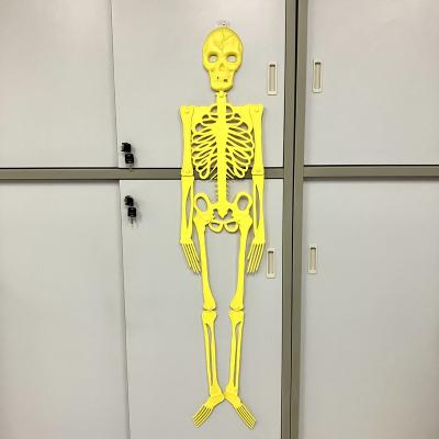 China Halloween Hanging Decoration 4FT PP Glow in the Dark Scary Skeleton Hanging Decoration for sale