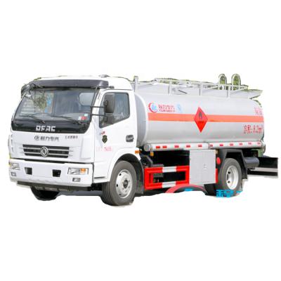 China Carbon steel or aluminum DFAC 6 liters Dongfeng 4x2 4x4 wheel 8000l oil truck 8000 fuel tank truck for sale