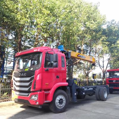 China CRANE JAC 8 Ton 4 Section Telescoping TRUCK Mini / Used Boom Truck Mounted Crane 4x2 6 Wheel Truck Crane Loading Trucks for sale