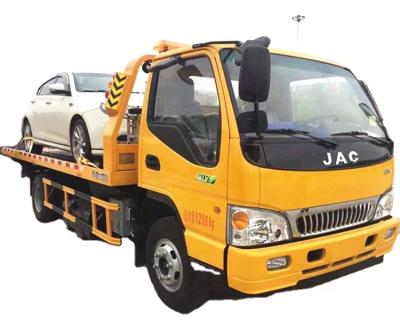 China JAC 4 Ton Loading Capacity 4 Ton Winch Capacity Tilt Bed Wrecker 4 Ton for sale