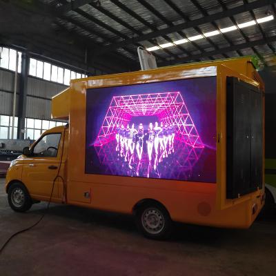 China Foton Three Sides Street Outdoor Advertising Truck Screen Mobile Advertising Truck Scrolling Light Box for sale